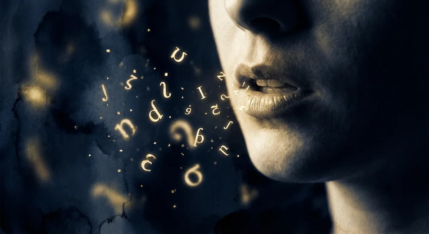 Dutch phonetic sounds visualized as golden particles